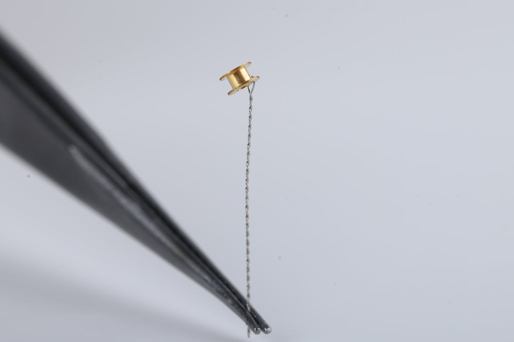 Gold Vent Tube type Collar Button With Wire