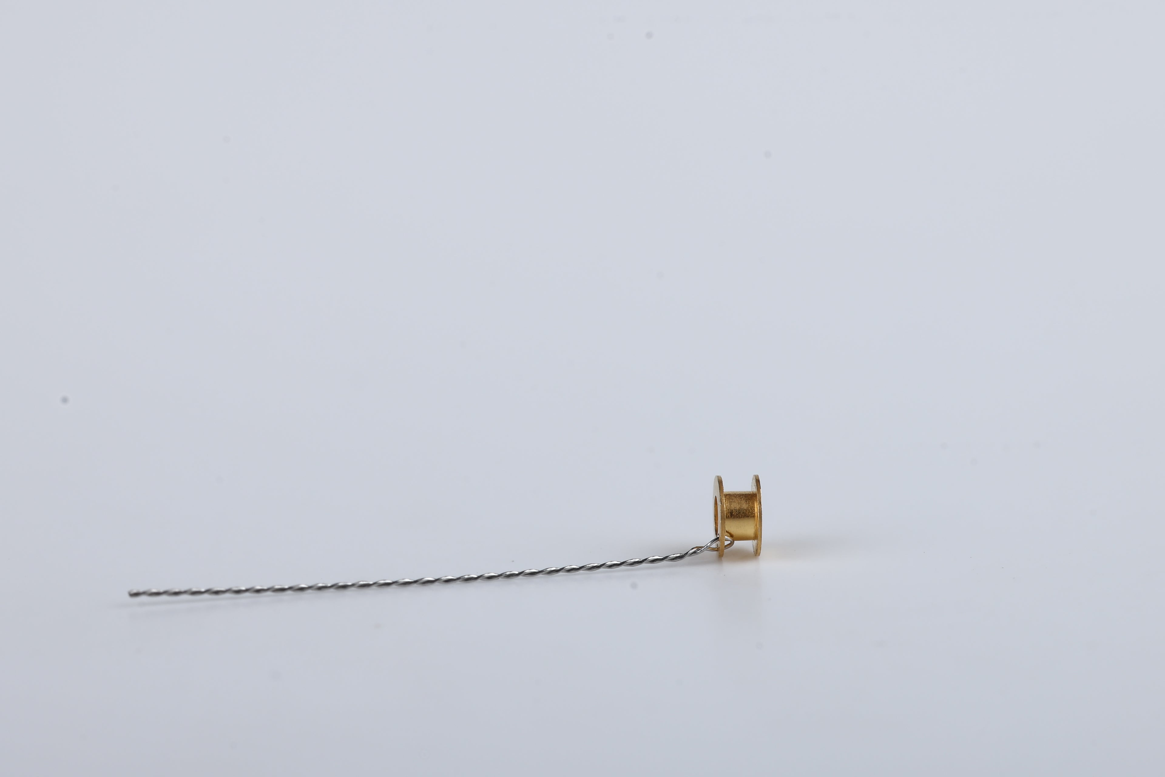 Gold Vent Tube type Collar Button With Wire