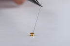 Gold Vent Tube type Collar Button With Wire